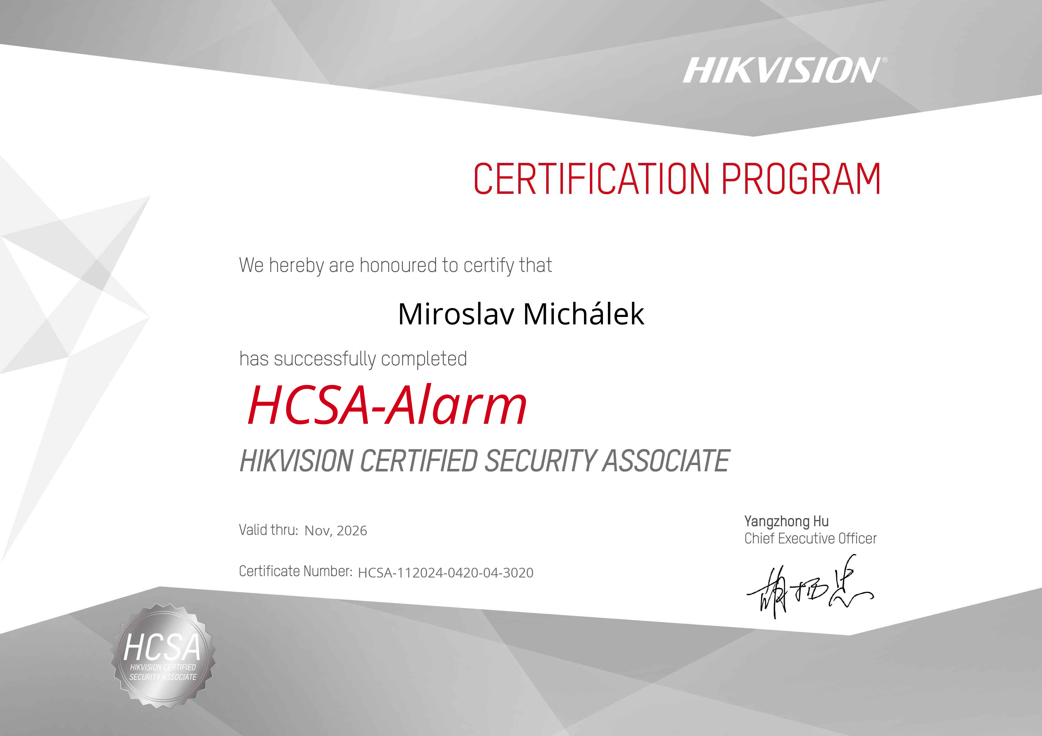 Hikvision – AX certifikace